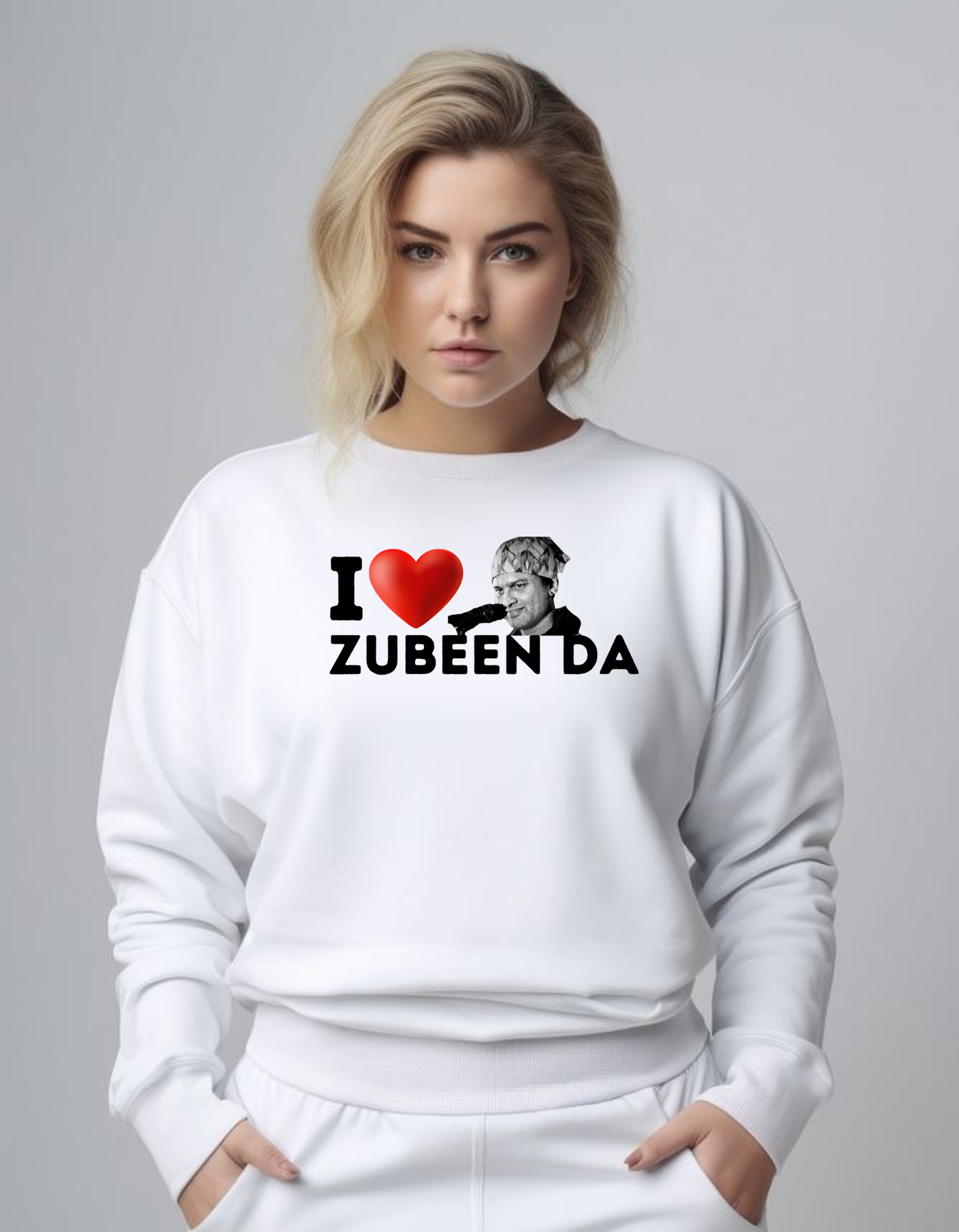 I Love Zubeen Da Woman Fit Sweatshirt