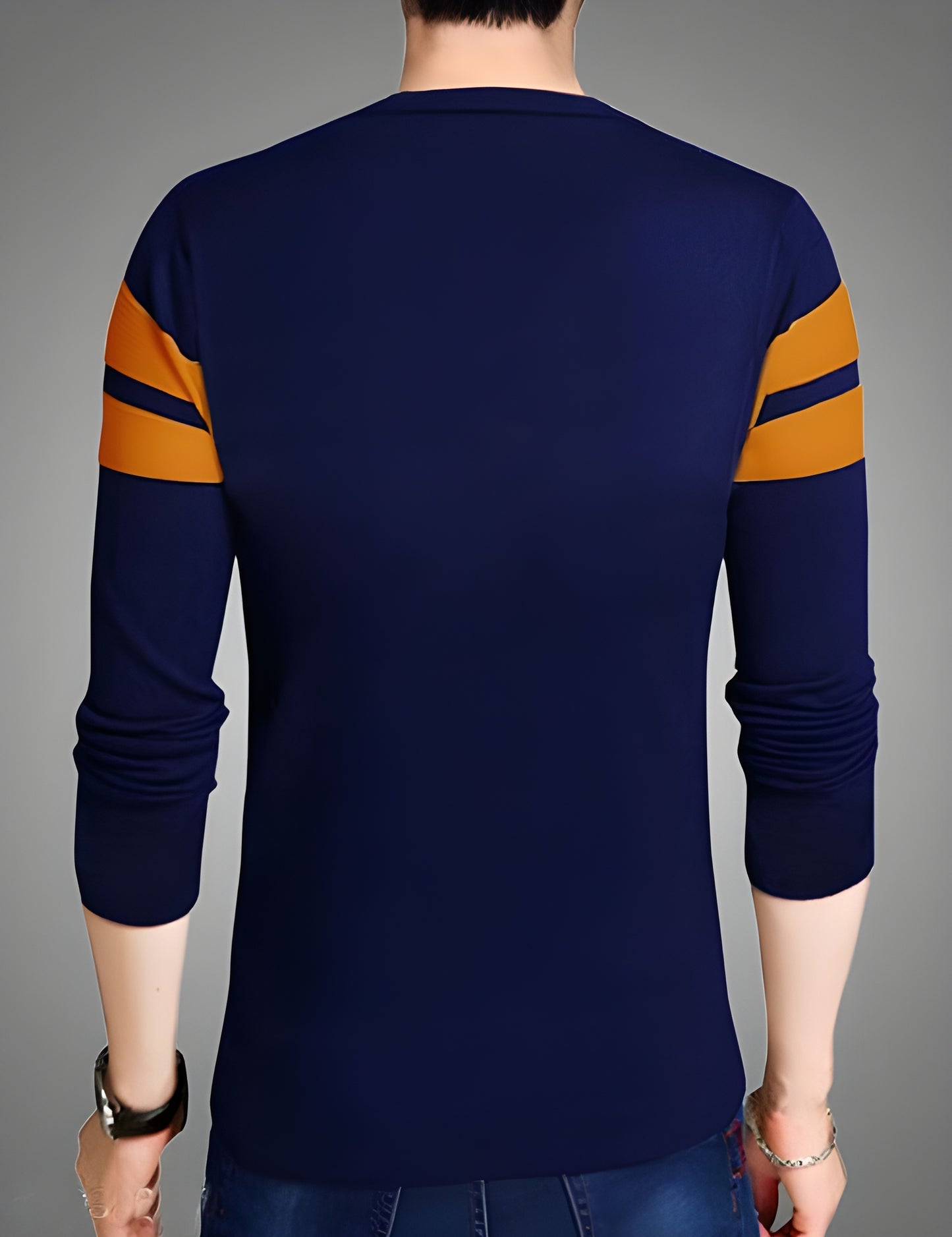 LEOTUDE Men's Full Sleeve Regular Fit Tshirt, Round Neck Cottonblend T-Shirt (Color Multicolor)